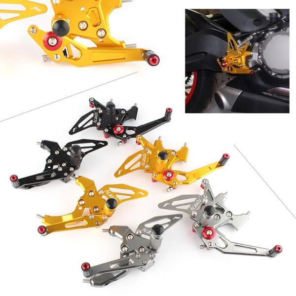 

cnc aluminum motorcycle footpegs rear set foot pegs footrest adjustable rearset kit for 959 panigale 2020 2020