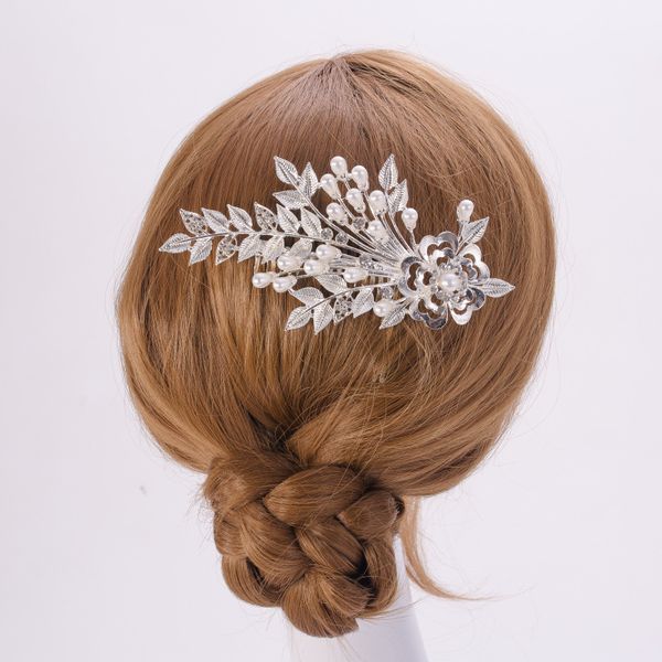

hair accessories the bride headdress hand-made pearl claw drill insertion comb access