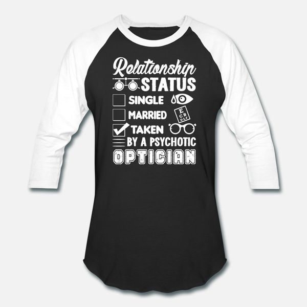 

optician relationship status t shirt men create 100% cotton round collar slim sunlight fashion spring autumn vintage shirt