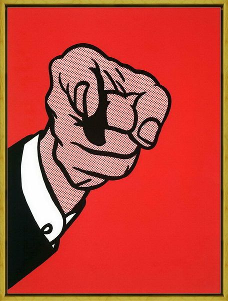 

рой лихтенштейн finger указывая home decor расписанную hd печать картины маслом на холсте wall art холст pictures a528