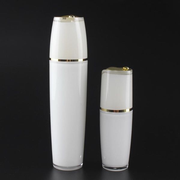 

unique packaging cosmetics lotion/spray pump bottle,30ml white/black bottle