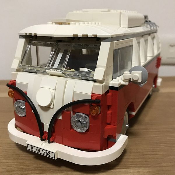 

10569 21001 t1 camper van classic bus model 1342pcs creator series building blocks toys compatible with 10220 christmas gifts