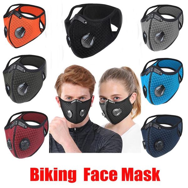 

Hot Anti Dust Biking Face Mask Activated Carbon Riding Cycling Running Sports Anti-Pollution Activated Carbon Mask With Filter free OPP Bag