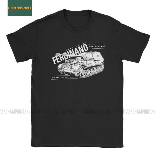 

ferdinand tank destroyer wehrmacht t shirt for men cotton fun t-shirt crew neck wehrmacht german tee short sleeve big size