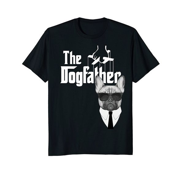 

2019 new summer tee shirt the dogfather french bulldog t-shirt frenchie dog tee cool t-shirt