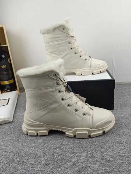 

2019 classic real leather increase wool high t female rough heel wo lace up ribbon belt buckle ankle boot female rough heel women boot 35-40, Black