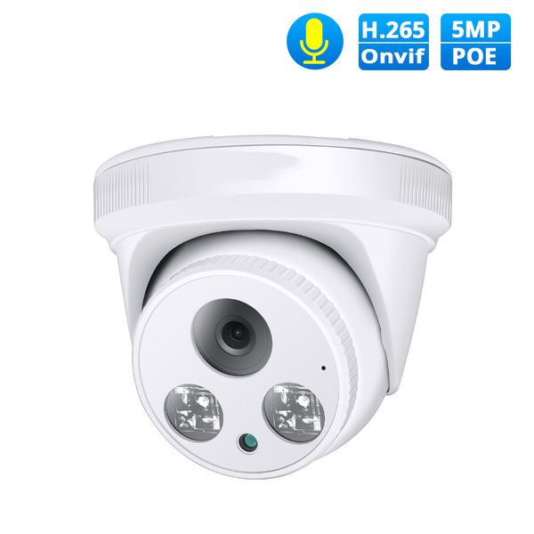 

Indoor Surveillance Camera 500mp Hemisphere Network Surveillance H.265 Audio Ceiling Poe Multifunctional Webcam Day and Night