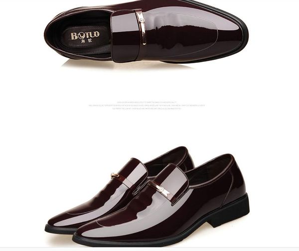 

2020 spring and autumn with new style fashion low heel pointed end men's shoes @zx67, Black