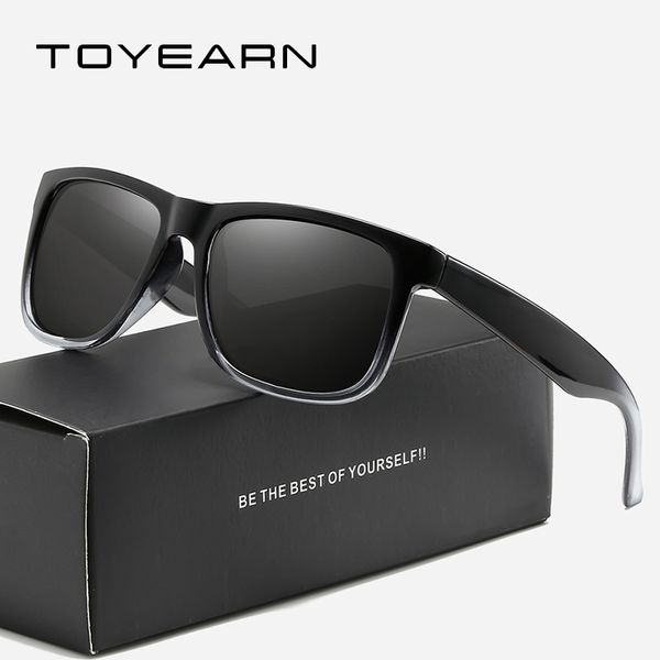 

toyearn new classic vintage polarized square sunglasses men women fashion brand designer mirror lens sun glasses for male uv400, White;black