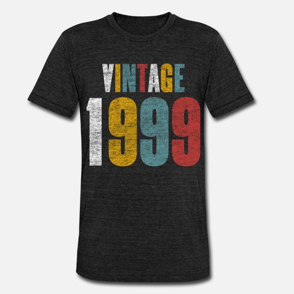 

20 years birthday 20th celebrate 1999 vintage t shirt men designs 100% cotton plus size 3xl kawaii loose humor summer style vintage shirt