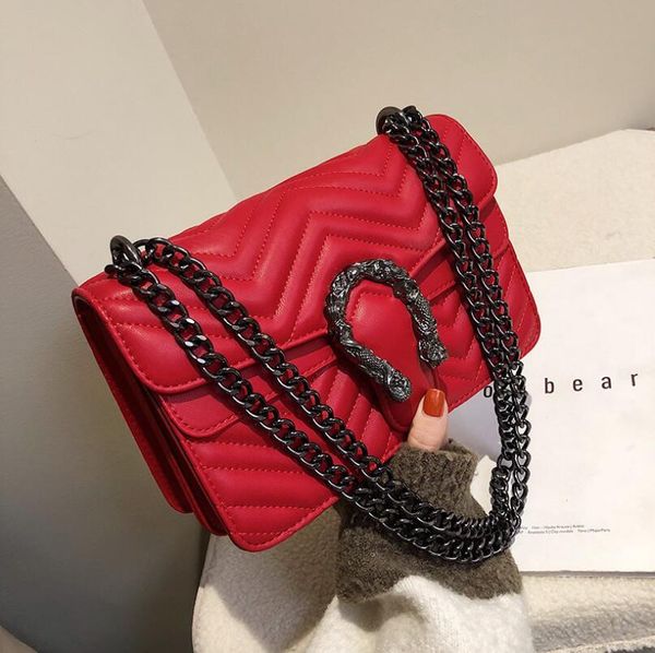 

2020 new fashion lattice handbag flip chain women leather handbag women shoulder messenger bag fashion women bag 54, Blue;gray