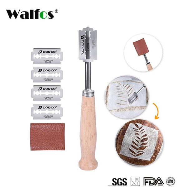 

with chefs cutter dough cover steel stainless bread bakers baguette walfos knife curved lame for bread arc european bread french yjdvf