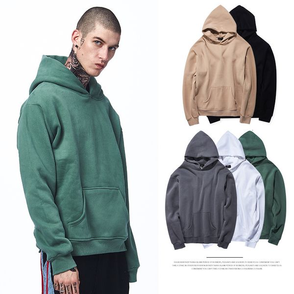 

ready to ship sleeve drop shoulder sweatshirts oversized blank hoodies for men, Black
