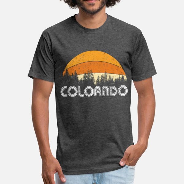

colorado tee retro vintage mountains nature hiking t shirt men design cotton s-xxxl pattern fitness fashion summer letter shirt
