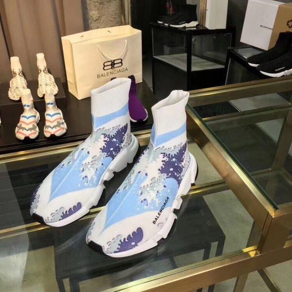 

size 35-45 with original box of r luxury casual shoes, printed fashion knitted socks boots speed clear sole casual sneakers