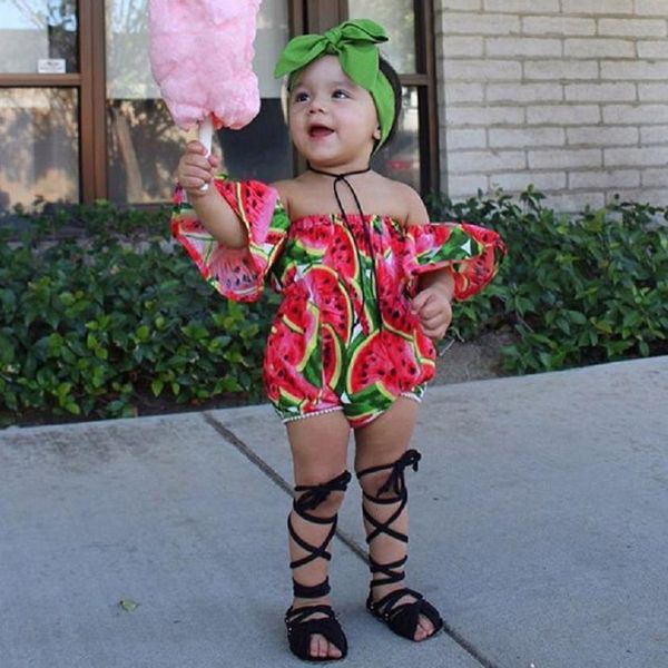 

infant baby girl off shoulder romper jumpsuit headband outfits clothes set drop shipping adorable lovely dec, Blue