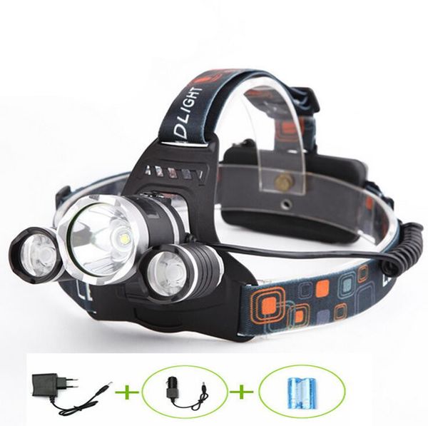 

cree xm-l t6 led 8000 lumens headlamp zoomable rechargeable headlight led head lamp cree for 18650 + usb charger fishing hunting light eos58