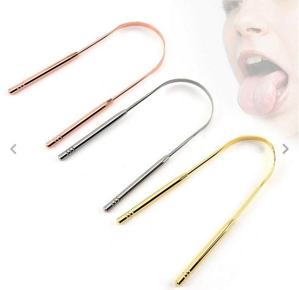

stainless steel tongue scraper cleaner fresh breath cleaning coated tongue toothbrush dental oral hygiene care tools