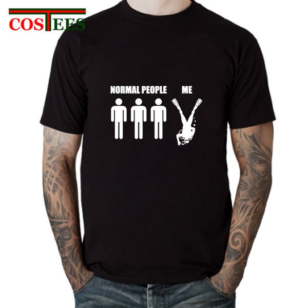 

funny scuba diver mens t-shirts i scuba diving gear tshirt interesting design normal people different me t shirt men diving tees