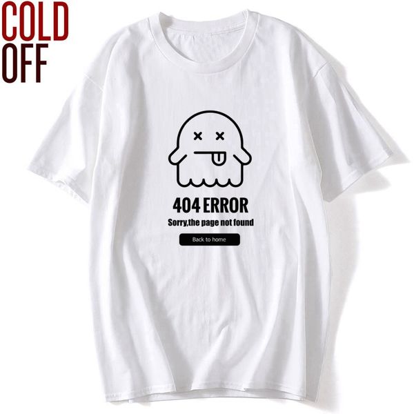 

cold off 100% cotton short sleeve 404 error print men t shirt loose cool knitted men tshirt o-neci t-shirt men tee shirts