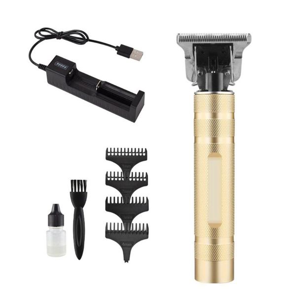 

vintage oil head carving electric clipper usb carbon steel t-shaped rounded cutter head design strong motivation haircut