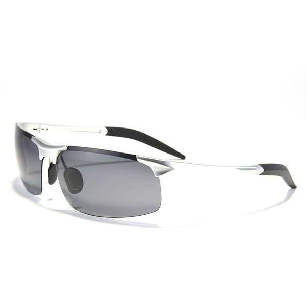 

men's sports sunglasses for men travel oculos driving golf alumin magnesium metal frame anti-reflective glasse zonnebril mannen, White;black