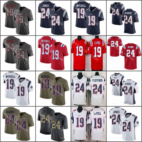 

new england patriots white 19 malcolm mitchell 24 stephon gilmore white nfl men women youth jersey, Black;red