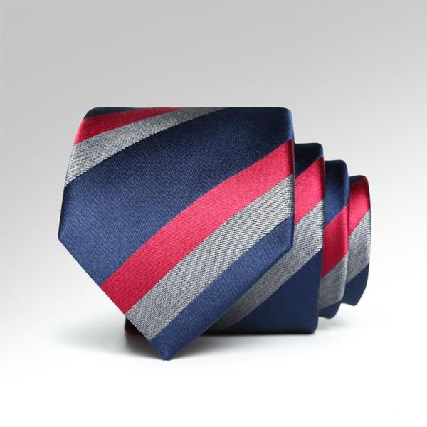 

brand new silk tie for men business formal neck tie men's 7cm wedding neckties fashion casual ties great for party, Black;gray