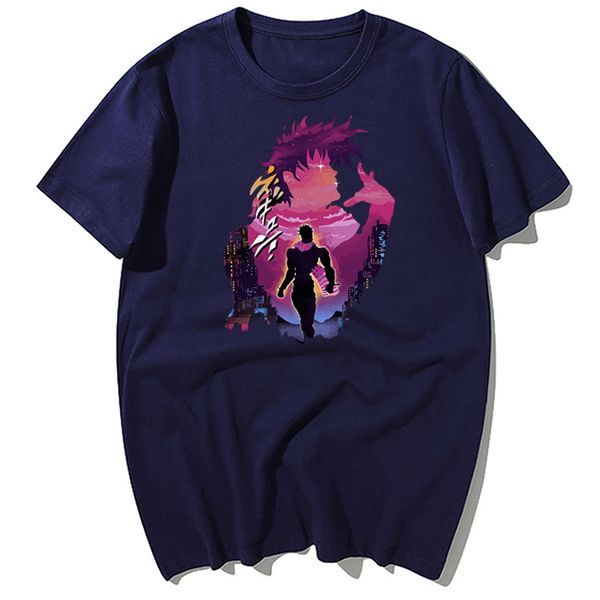 

япония аниме jojo jojos bizarre adventure джозеф печати футболка мужская лета вскользь хлопка с коротким рукавом футболка harajuku streetwea