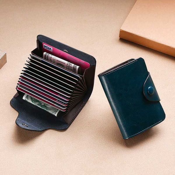 

cow leather 12 bits id card holder multifunction business bank card case black/pink/yellow/blue/red holder wallet, Brown;gray