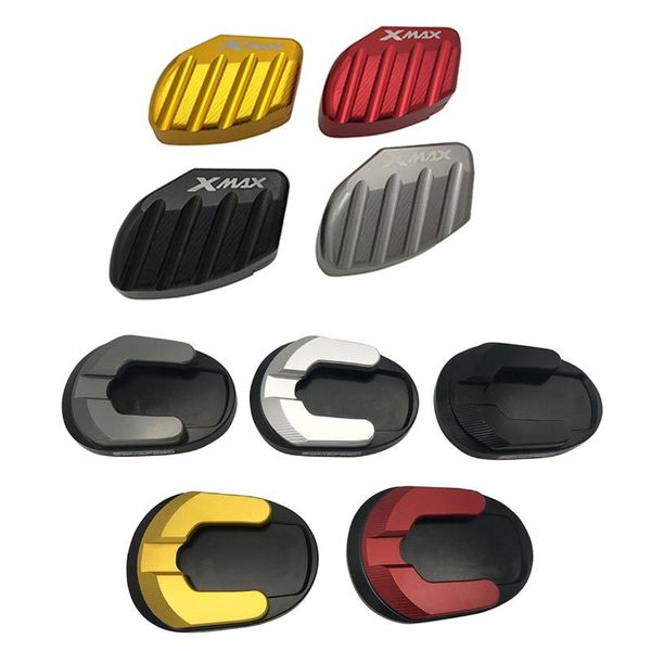 

cnc motorcycle x-max 300 parts foot kickstand enlarge plate pad side stand support kit for xmax300 250 125 2020-2020 2020