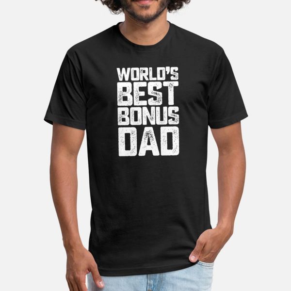

world`s bonus dad stepfather dad t shirt men designing tee shirt s-xxxl vintage famous humor spring original shirt