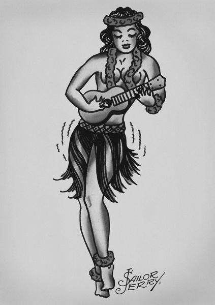 

sailor jerry aloha pin up домашнее украшение картины маслом на холсте стены искусства холст картины для гостиной декор стены 200904