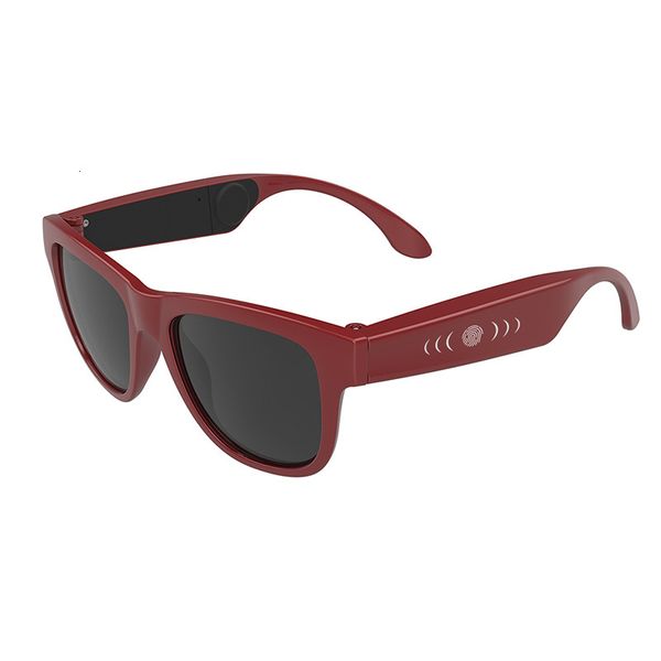 

guangbaisi g1 bone conduction intelligent communication outdoor replaceable long-light driving sunglasses, White;black