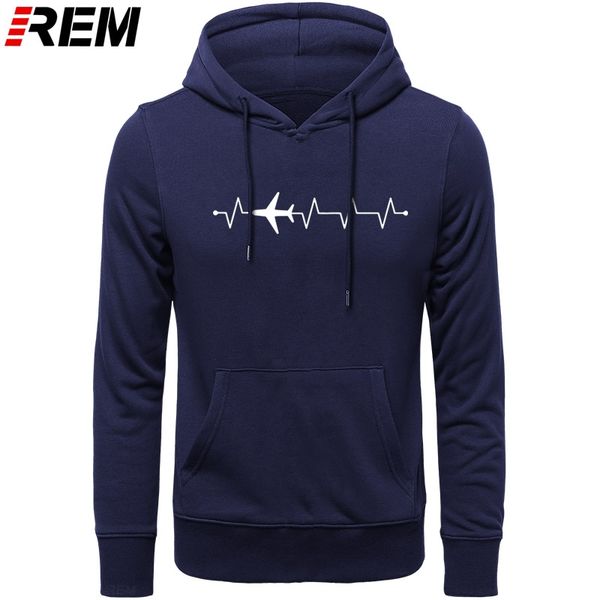 

rem hoodies casual funny airplane pilot heartbeat design men hoodies, sweatshirts