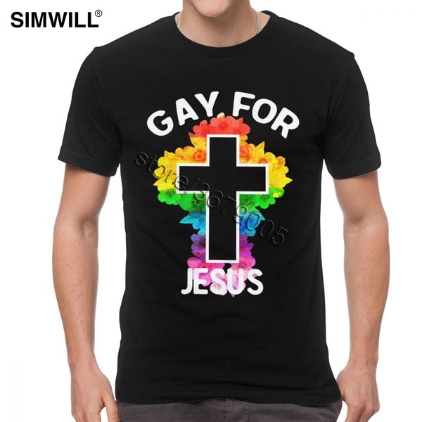 

trendy new arrival t-shirt for men soft cotton gay for jesus tshirt short sleeved o-neck lgbtq casual tee lgbt pride t shirt