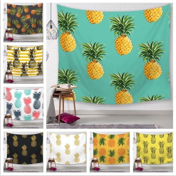 25 Stili Pineapple Series Tappeti da parete Asciugamani da bagno Stampati Digitale Asciugamani da bagno Asciugamani Domestica Tovaglia Tovaglia Outdoor Pads Asciugamano da spiaggia