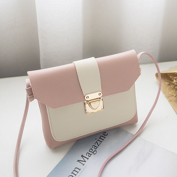 

2020 япония и южная корея new color matching женщин сумка замок повседневный малый квадрат сумки на ремне, перекинутым bolsos mujer болса fe