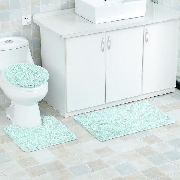 

3шт microfiber коврик для ванной коврики плюшевые напольный коврик ковер мягкая комната столовая спальня ковер противоскользящая машина моющ