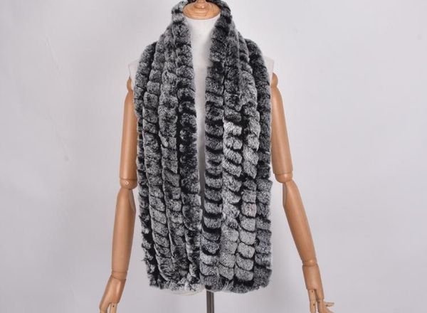

knitted fashion lady real rex rabbit fur scarf women winter warm natural fur scarves long style real fur neckerchief, Blue;gray