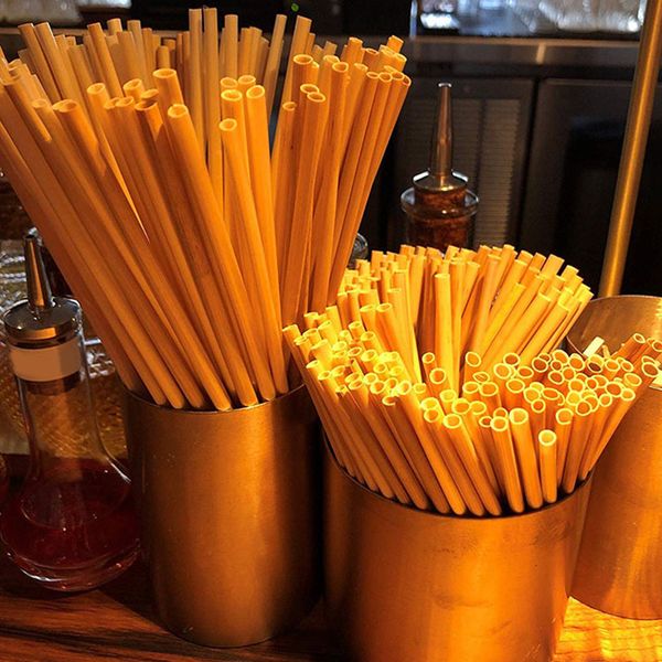 

100pcs eco friendly disposable home biodegradable drinking straws wheat straw