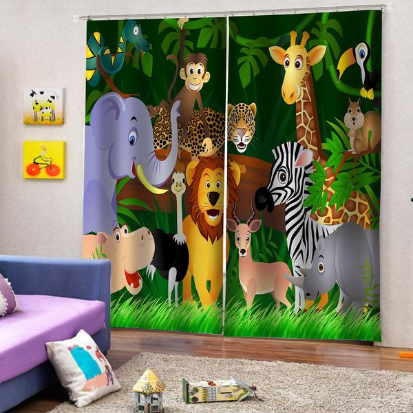

new custom children's room cute cartoon boy girl bedroom cartoon kids curtains thickened blackout curtains