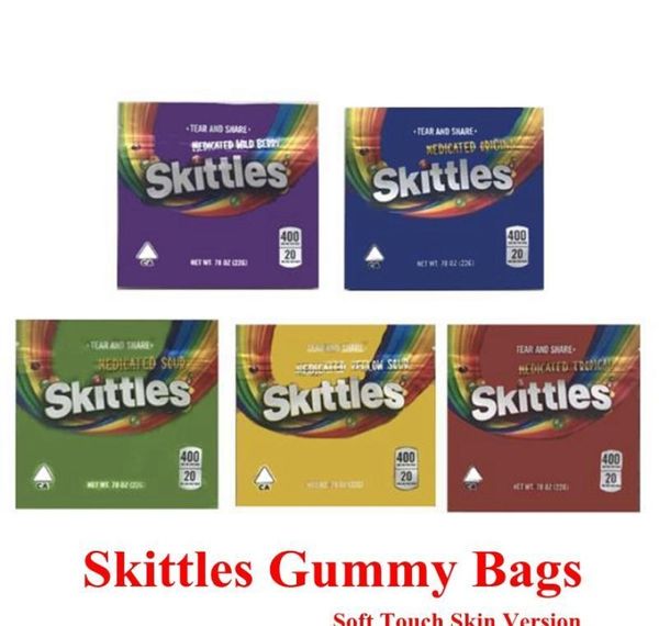 

skin 5 touch soft new rainbow zipper warheads 400mg empty skittles types packaging candy sour edibles medicated ce2007 kaehy