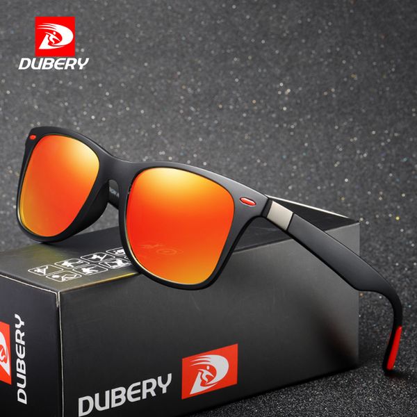 

dubery sports style square polarized sunglasses men driving & outdoor anti uv sun glasses male ultralight eyewear frame oculos, White;black