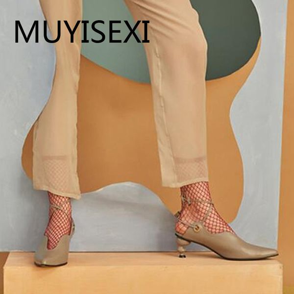 

nightclub high street fashion catwalk 6cm unique design heel pointed toe lace up work office party lady pump hl243 muyisexi, Black