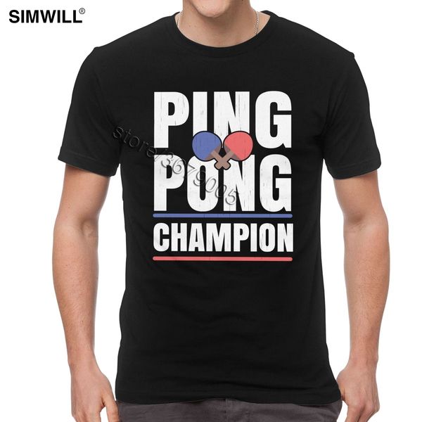 

retro distressed ping pong tees men summer cotton table tennis gift t-shirt short sleeved o-neck casual t shirts