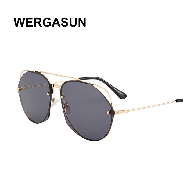 

sunglasses wergasun brand designer cateye women vintage metal glasses for mirror retro lunette de soleil femme uv400, White;black
