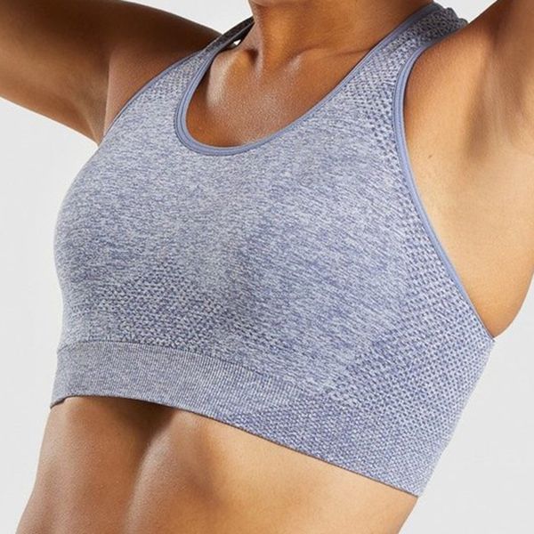 

solid seamless sports bra women fitness cropped padded yoga bra push up gym brassiere sport bh workout racerback active wear, White;black