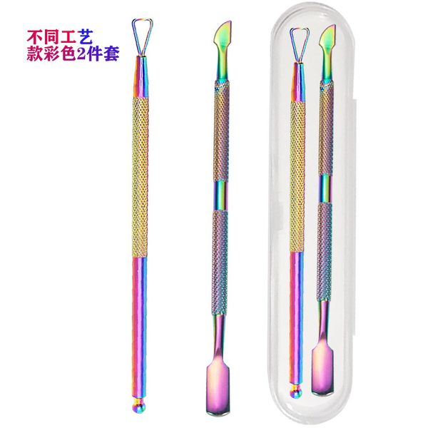 

stainless steel fake nail taking plane tool removing uv polish nail planer art steel push exfoliating scrub push