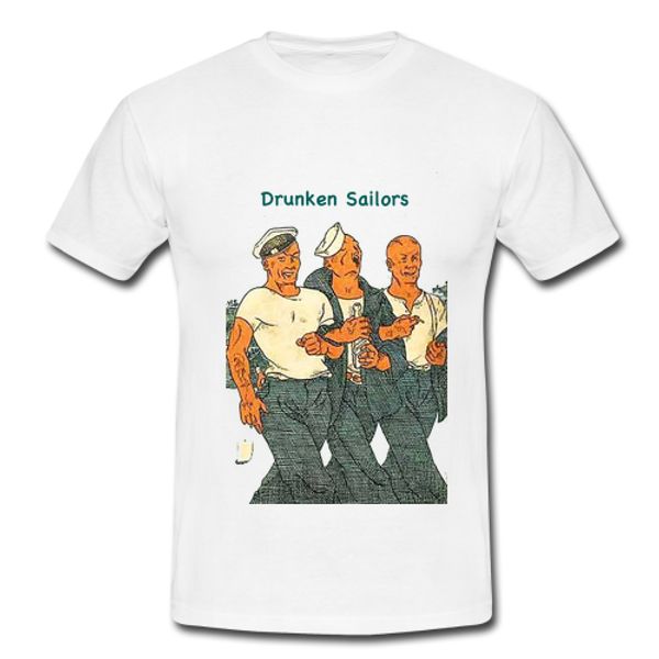 

2019 новое лето смешные футболки drunken sailor матросы drunk mens ретро урожай футболки tee 50s 60s nautical fashion tee shirt
